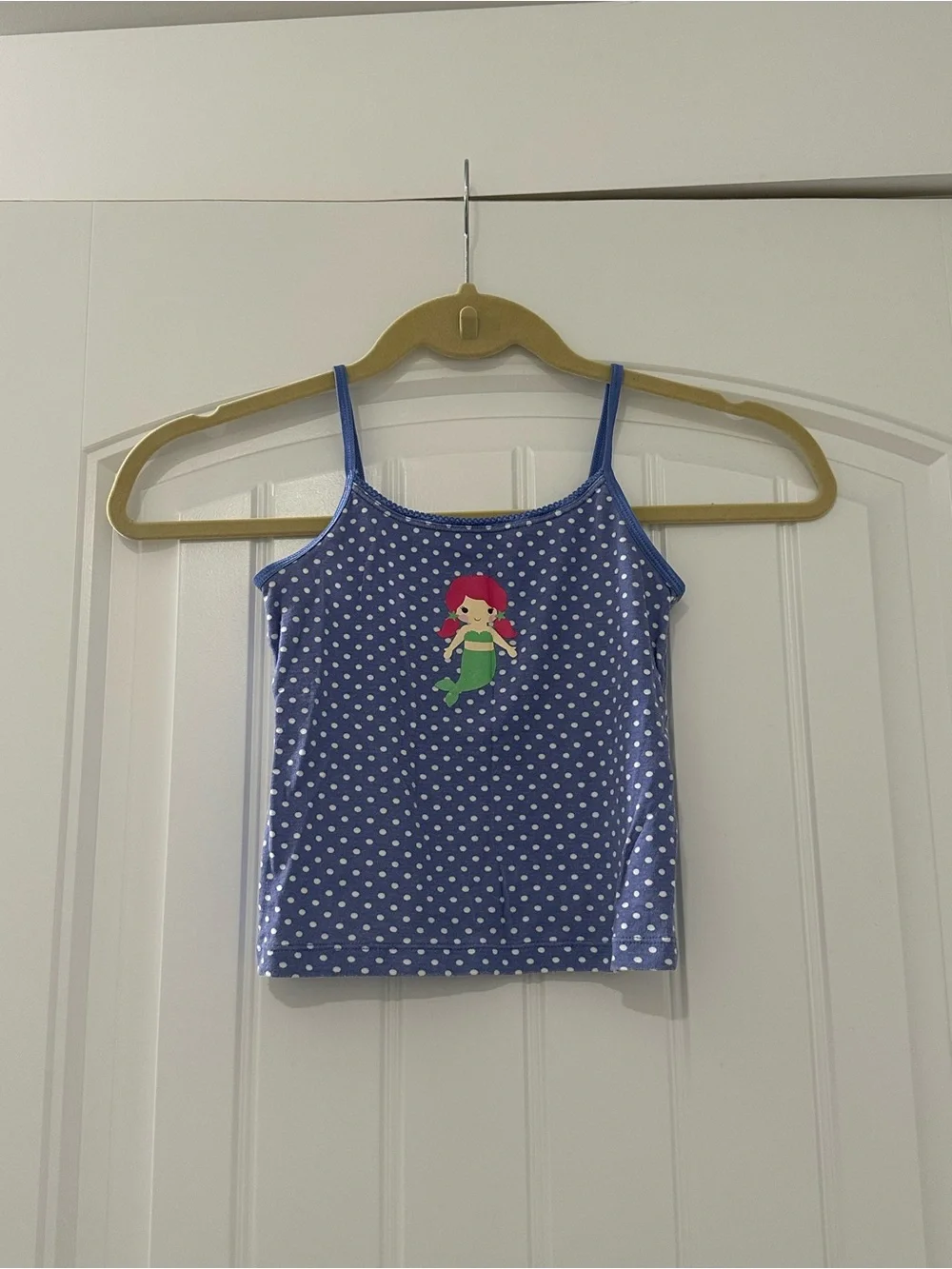 Gymboree Mermaid Graphic Polka Dot Cami Tank Camisole Top Sz 5-6 Mermaid Magic